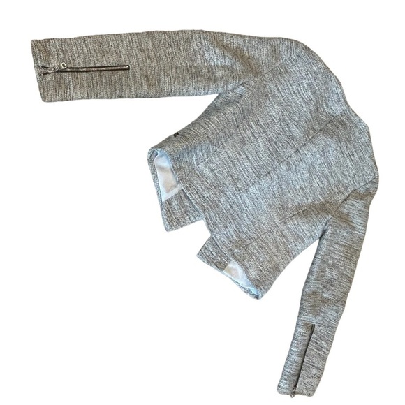 Banana Republic Factory Women's Moto Jacket Tweed Blazer White Black, 2P RN54023 - Picture 2 of 11